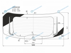 4592BGSE Стекло заднее с обогревом LADA VESTA SW 17-