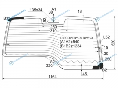 DISCOVERY-99 RWHX Стекло заднее с обогревом LAND ROVER DISCOVERY II 5D SUV 99-04