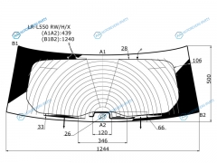 LR-L550 RWHX Стекло заднее с обогревом LAND ROVER DISCOVERY SPORT 15-