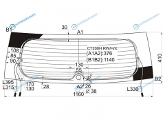 CT200H RWHX Стекло заднее с обогревом LEXUS 5D 10-