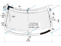 CV30 RWHX Стекло заднее с обогревом LEXUS ES300330TOYOTA WINDOM 01-06