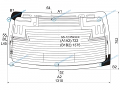 GS-12 RWHX Стекло заднее с обогревом LEXUS GS250350450 12-