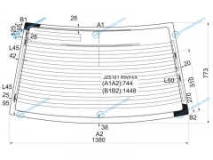 JZS161 RWHX Стекло заднее с обогревом LEXUS GS300400430TOYOTA ARISTO 97-05