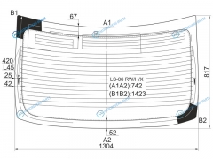 LS-06 RWHX Стекло заднее с обогревом LEXUS LS460 06-17
