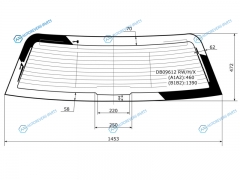 DB09612 RWHX Стекло заднее с обогревом LINCOLN TOWN CAR 4D SED 98-03