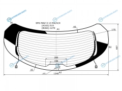 SPG-MAZ-3-13 RWHX Стекло заднее с обогревом MAZDA 3 5D 13-18