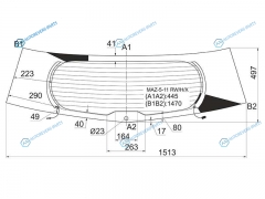 MAZ-5-11 RWHX Стекло заднее с обогревом MAZDA 5PREMACY 5 11-18