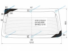 GF8P-5 RWHX Стекло заднее с обогревом MAZDA 626CAPELLA G14S 5D WGN 97-02