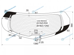 CX5 RWHX Стекло заднее с обогревом MAZDA CX-5 12-17