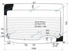 BC5G RWHX Стекло заднее с обогревом MAZDA FAMILIA 3D HBK 94-98