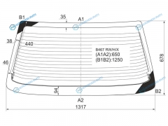B467 RWHX Стекло заднее с обогревом MAZDA FAMILIA323 3D HBK 89-94