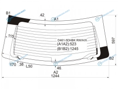 D461-5DHBK RWHX Стекло заднее с обогревом MAZDA VERISA 04-15