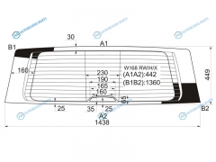 W168 RWHX Стекло заднее с обогревом MERCEDES-BENZ A-CLASS 97-04
