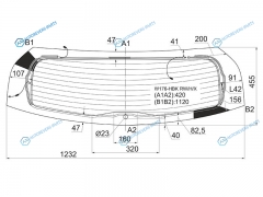W176-HBK RWHX Стекло заднее с обогревом MERCEDES-BENZ A-CLASS W176 5D 12-18