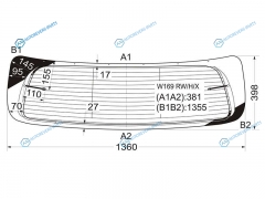 W169 RWHX Стекло заднее с обогревом MERCEDES-BENZ B-CLASS W245 5D 05-11