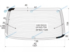 C280 RWHX Стекло заднее с обогревом MERCEDES-BENZ C-CLASS W202 4D 93-00