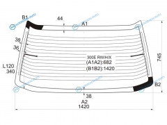 300E RWHX Стекло заднее с обогревом MERCEDES-BENZ E-CLASS W124 4D 86-95