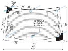 W212 RWHX Стекло заднее с обогревом MERCEDES-BENZ E-CLASS 4D 10-16