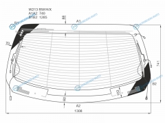 W213 RWHX Стекло заднее с обогревом MERCEDES-BENZ E-CLASS 16-