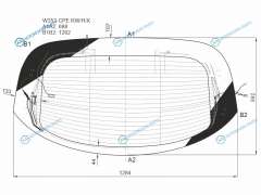 W253-CPE RWHX Стекло заднее с обогревом MERCEDES-BENZ GLC-CLASS CPE C253 16-
