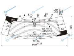 GLK RWHX Стекло заднее с обогревом MERCEDES-BENZ GLK-CLASS X204 08-15