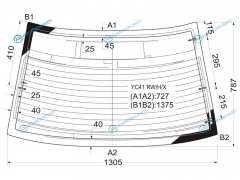 YC41 RWHX Стекло заднее с обогревом MITSUBISHI GALANT 4D SED 96-02