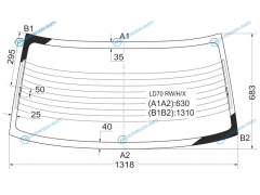 LD70 RWHX Стекло заднее с обогревом MITSUBISHI LANCER 4D SED 91-95