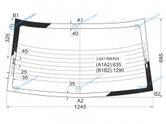 LG41 RWHX Стекло заднее с обогревом MITSUBISHI LANCER 4D SED 95-00