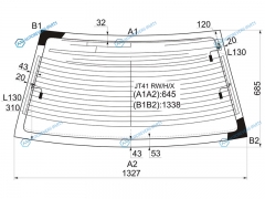 JT41 RWHX Стекло заднее с обогревом MITSUBISHI LANCERCEDIA 4D SED 00-07