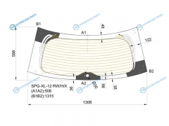 SPG-XL-12 RWHX Стекло заднее с обогревом MITSUBISHI OUTLANDER 12-