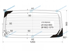 V70 RWHX Стекло заднее с обогревом MITSUBISHI PAJERO 35D 99-06
