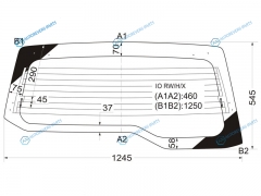 IO RWHX Стекло заднее с обогревом MITSUBISHI PAJERO IOPININ 35D 98-10