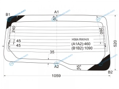 H58A RWHX Стекло заднее с обогревом MITSUBISHI PAJERO MINI H5A 98-12