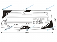 NATIVA-08 RWHX Стекло заднее с обогревом MITSUBISHI PAJERO SPORT 08-15
