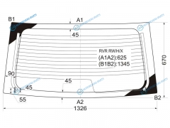 RVR RWHX Стекло заднее с обогревом MITSUBISHI 97-02
