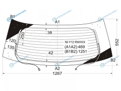 NI-Y12 RWHX Стекло заднее с обогревом NISSAN ADWINGROAD Y12 06-