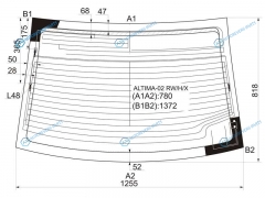 ALTIMA-02 RWHX Стекло заднее с обогревом NISSAN ALTIMA 02-06