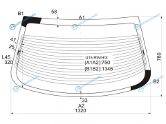 U15 RWHX Стекло заднее с обогревом NISSAN ALTIMA 98-02