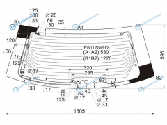 PW11 RWHX Стекло заднее с обогревом NISSAN AVENIR 5D WAGON 00-05