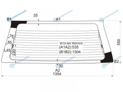 W10-NH RWHX Стекло заднее с обогревом NISSAN AVENIR 5D WGN 90-98