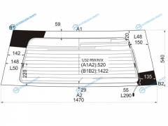 U32 RWHX Стекло заднее с обогревом NISSAN BASSARA 99-03