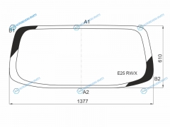 E25 RWHX Стекло заднее с обогревом NISSAN CARAVAN E25 01-12