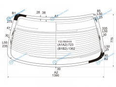 Y33 RWHX Стекло заднее с обогревом NISSAN CEDRICGLORIA 95-99