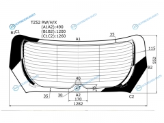 TZ52 RWHX Стекло заднее с обогревом NISSAN MURANO Z52 15-