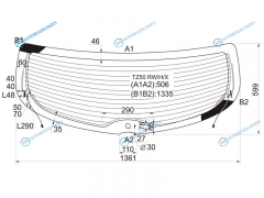 TZ50 RWHX Стекло заднее с обогревом NISSAN MURANO 03-08
