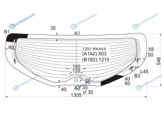 TZ51 RWHX Стекло заднее с обогревом NISSAN MURANO 08-15
