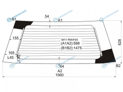 M11 RWHX Стекло заднее с обогревом NISSAN PRAIRIE 88-98