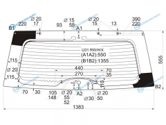 U31 RWHX Стекло заднее с обогревом NISSAN PRESAGE 03-10