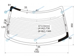 EP10 RWHX Стекло заднее с обогревом NISSAN PRIMERA 4D 90-95