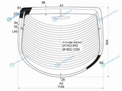P12-HBK RWHX Стекло заднее с обогревом NISSAN PRIMERA 5D HBK 01- 08